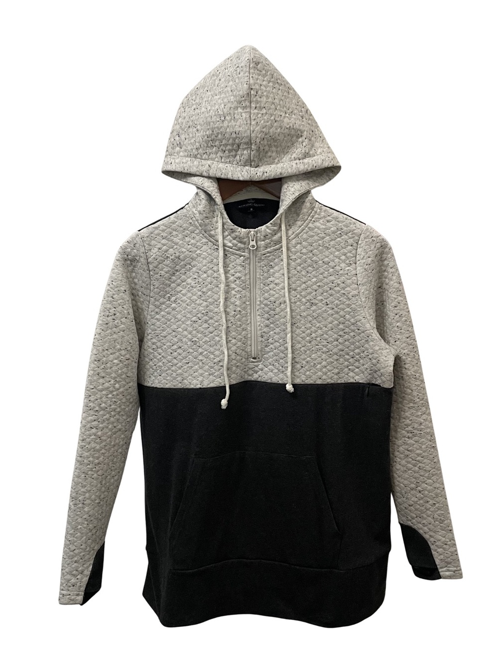 Nursing Queen Waffle Knit Nursing Hoodie Hidden Zipper Quarter Zip